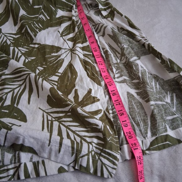 Abercrombie & Fitch Women's XLP Green Tropical Print Linen Blend Maxi Skirt - Picture 15 of 15